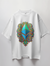 Ethereum Doodle Graphic Print Oversized T-Shirt