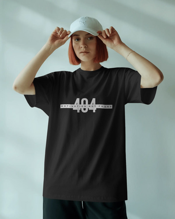 404: Motivation Not Found – Oversized Tee