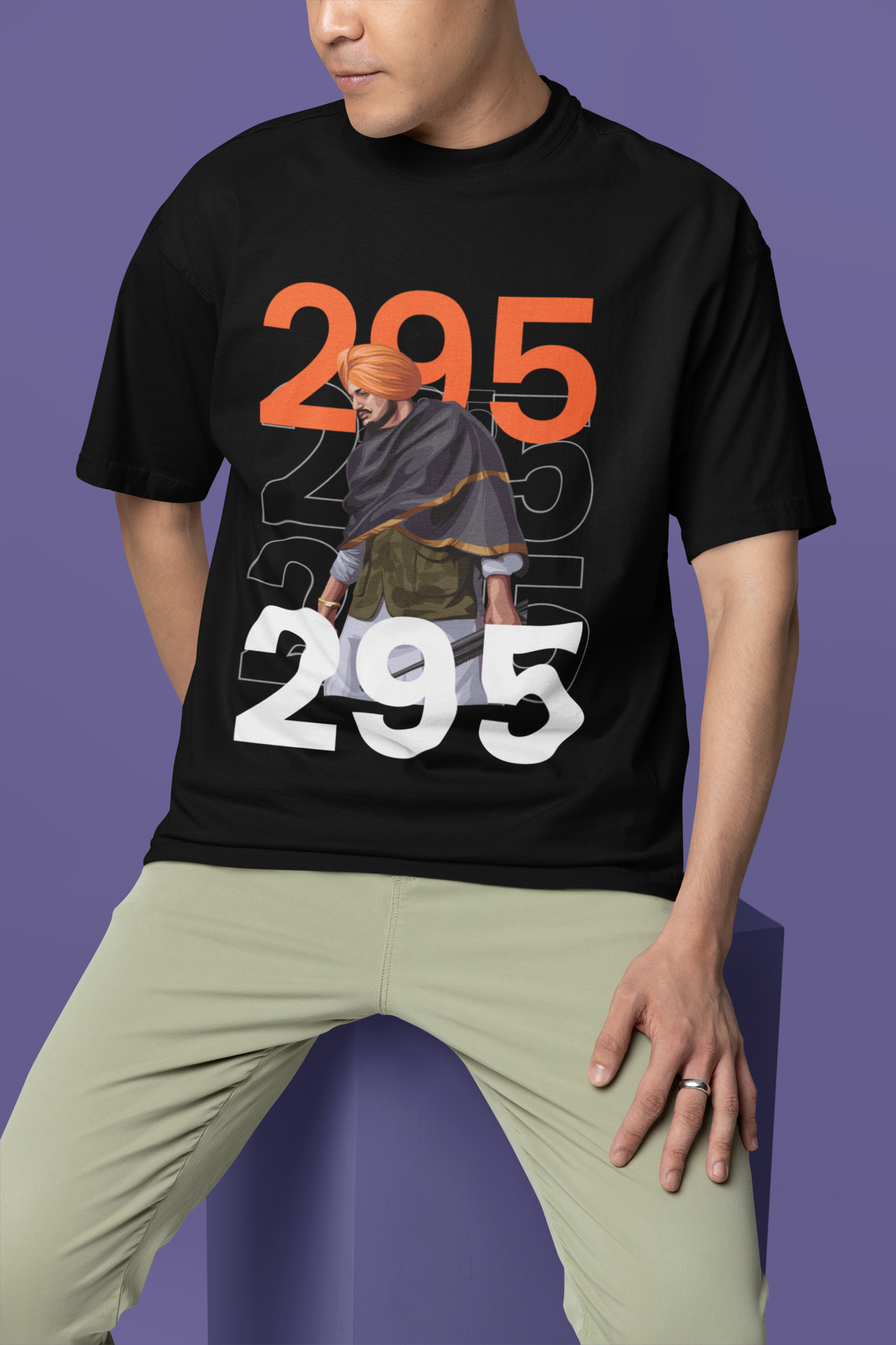 Sidhu Moosewala 295 Oversized T-Shirt