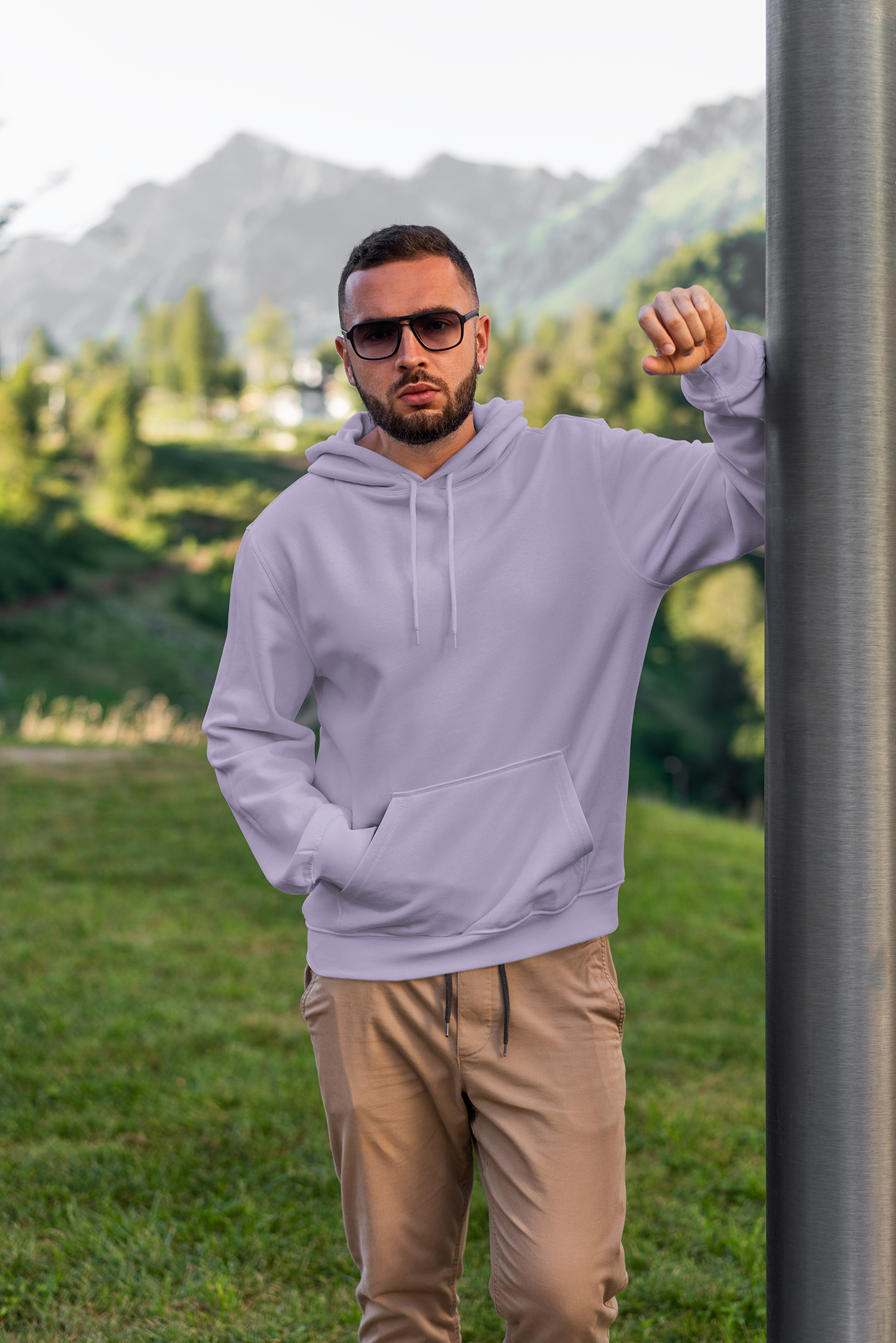 Solid Lavender Oversized Hoodie