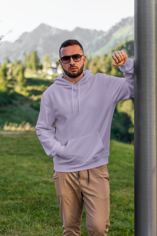 Solid Lavender Oversized Heavy Hoodie