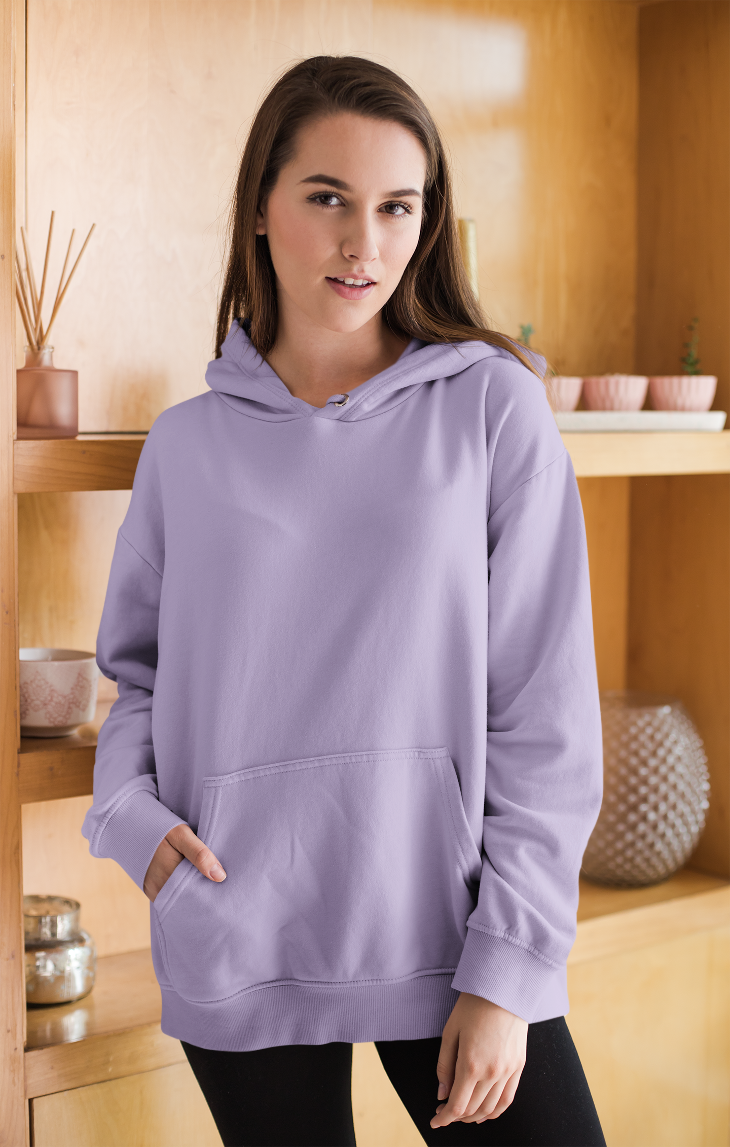 Solid Lavender Oversized Hoodie