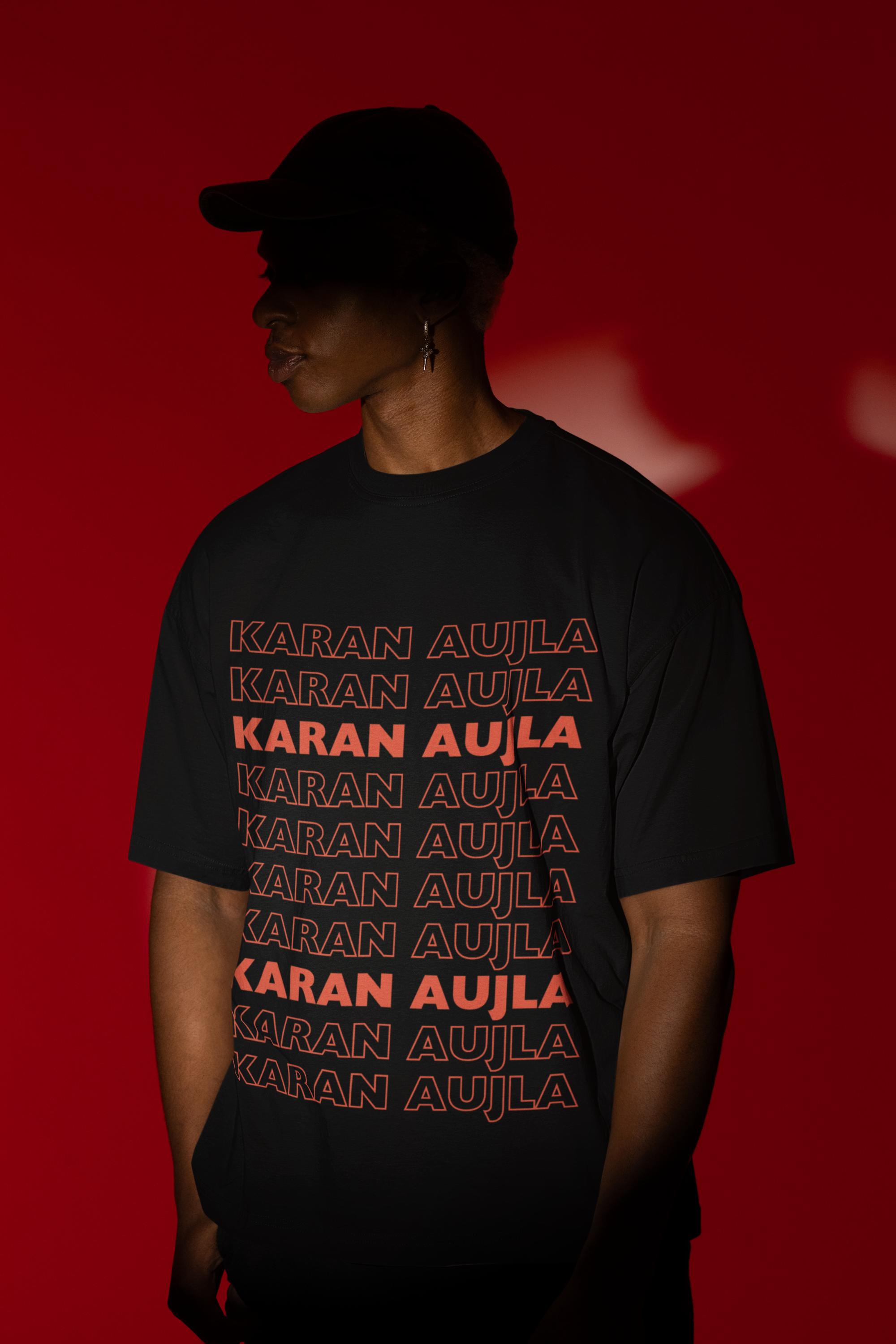 Karan Aujla Typographic Print Oversized Unisex T-Shirt