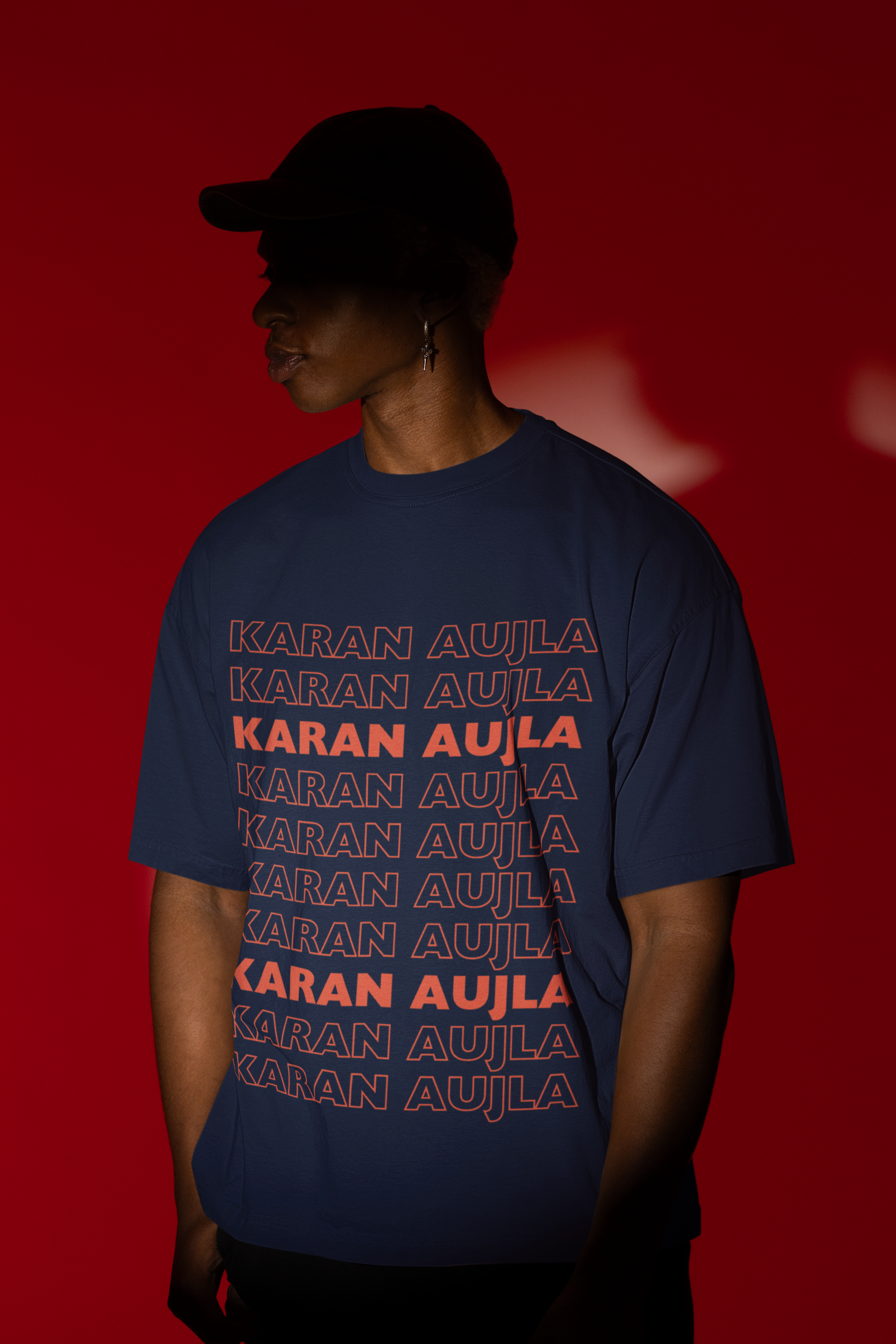 Karan Aujla Typographic Print Oversized Unisex T-Shirt