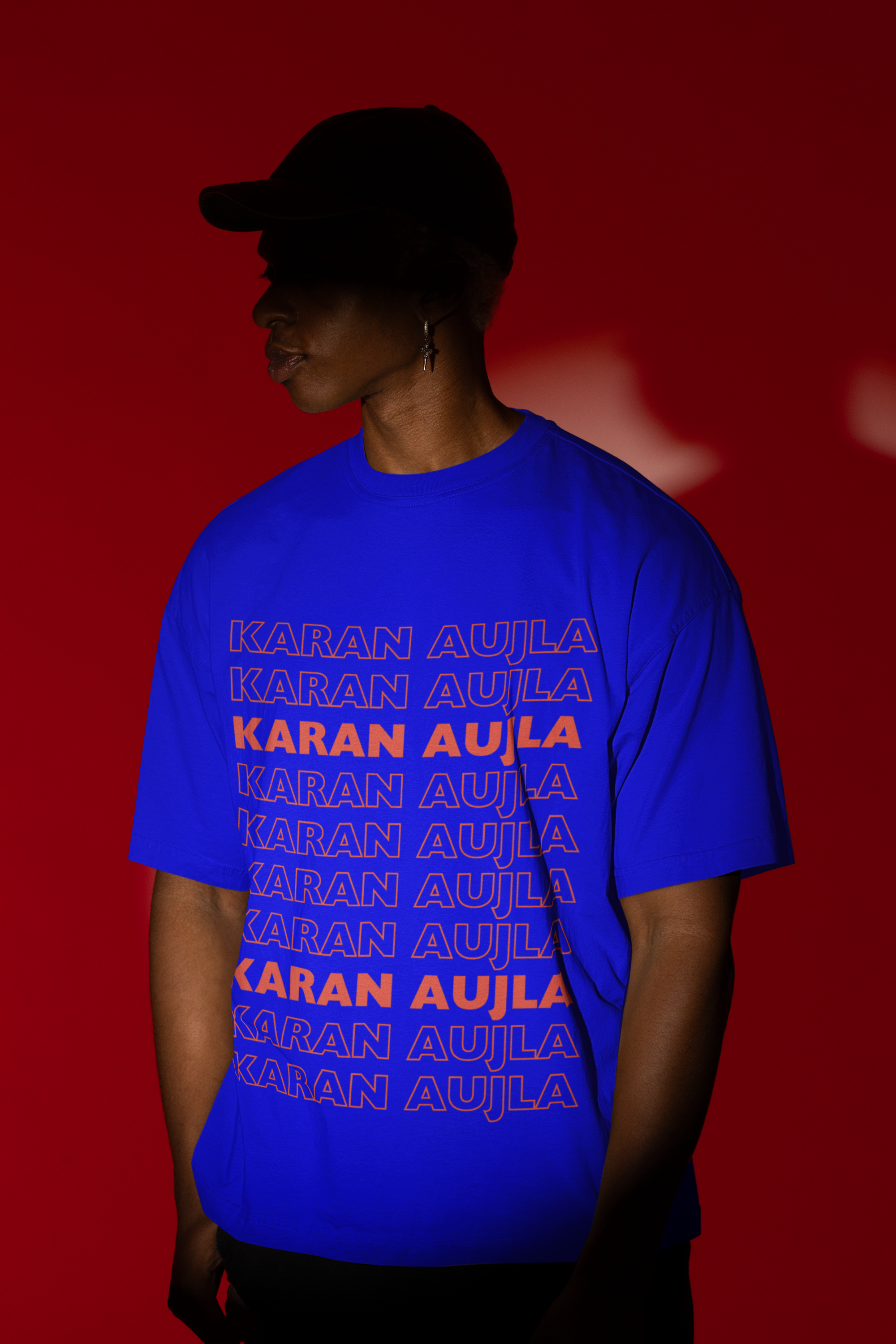 Karan Aujla Typographic Print Oversized Unisex T-Shirt