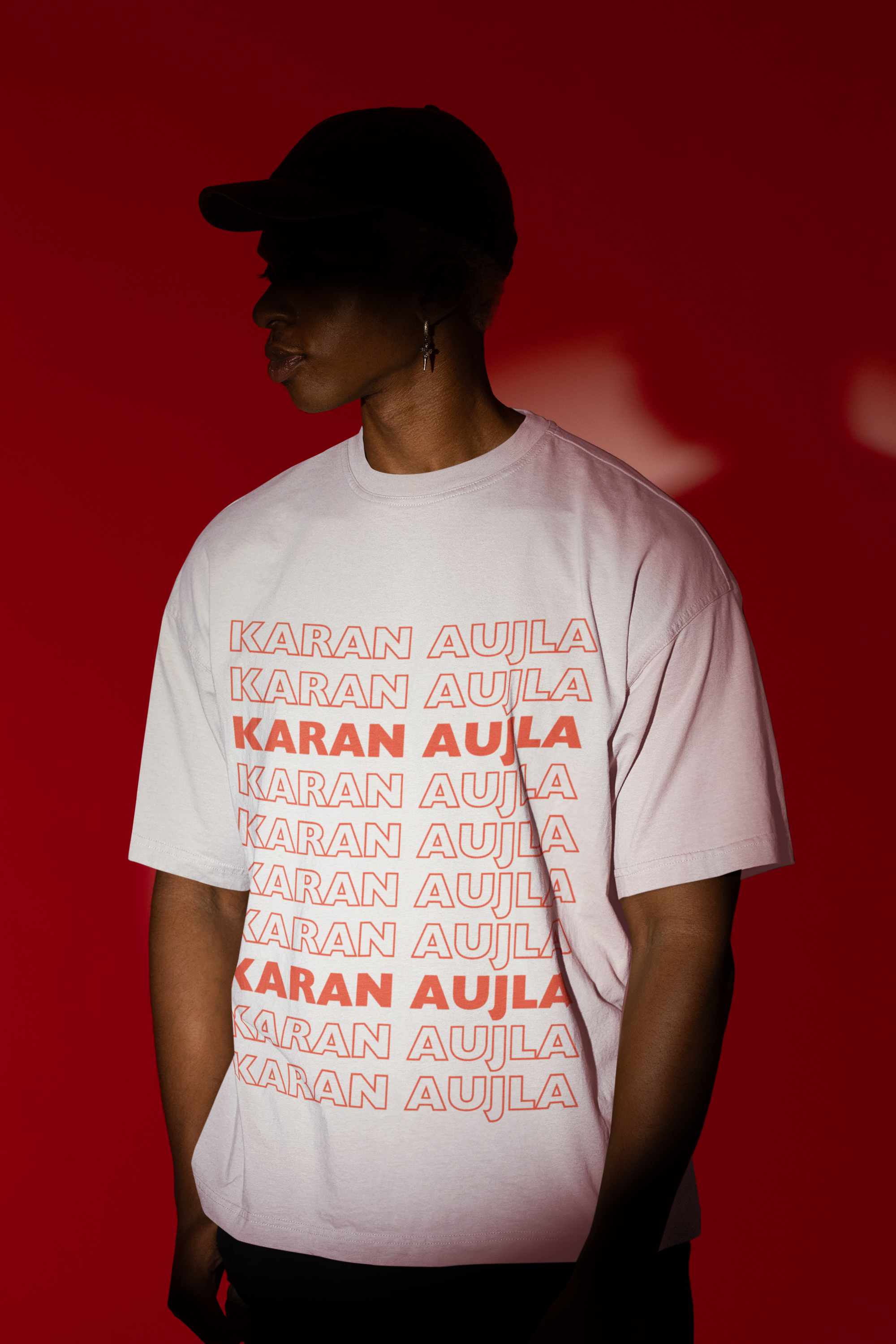 Karan Aujla Typographic Print Oversized Unisex T-Shirt