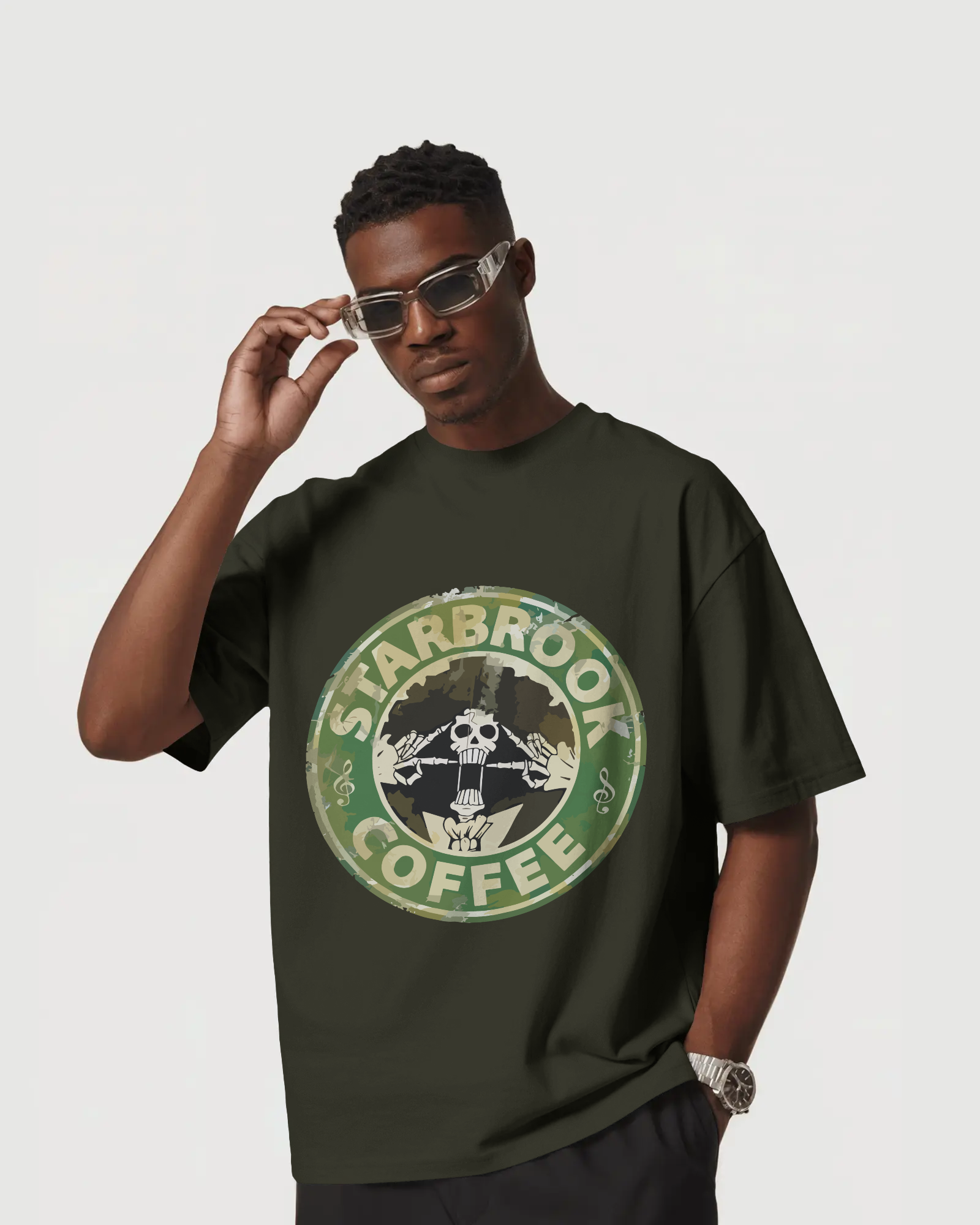 Starbrook Coffee Graphic Printed Oversized Tee